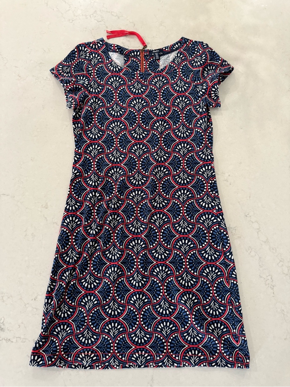 Hatley Navy, Red & White Printed Dress Size small